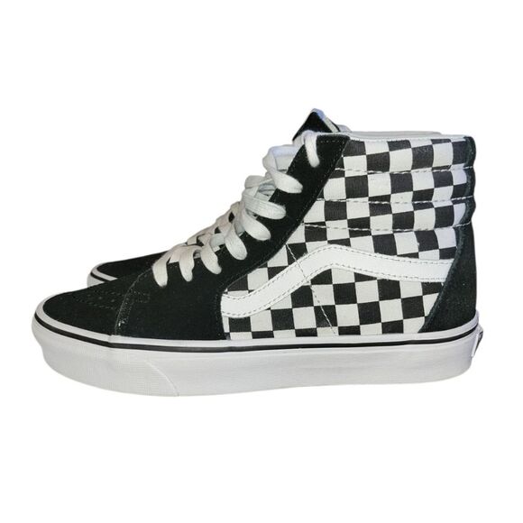 Nwot Vans Off The Wall Sk8Hi High Top Black Checkerboard Unisex Sneaker 7.5 9 - Picture 2 of 11